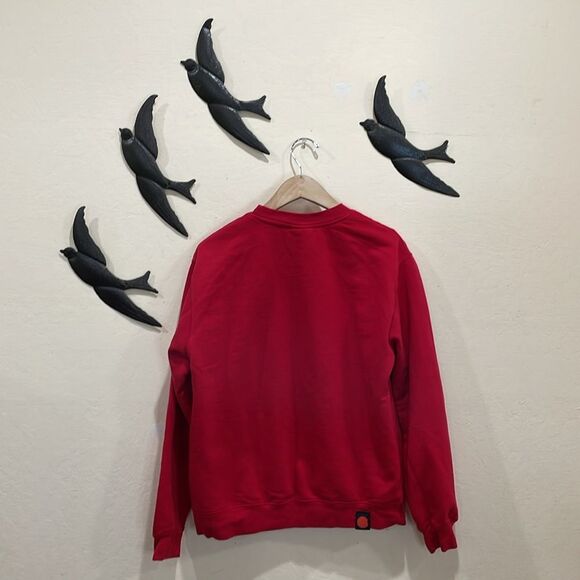 Cookies OG Mint Red Crewneck Sweatshirt With Blue Raised Dot Logo - M - Picture 5 of 9